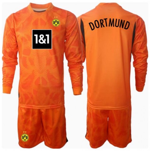 Fotballdrakt Barn Borussia Dortmund Keeper Tredjedraktsett 2024-25 Langermet (+ Korte bukser)